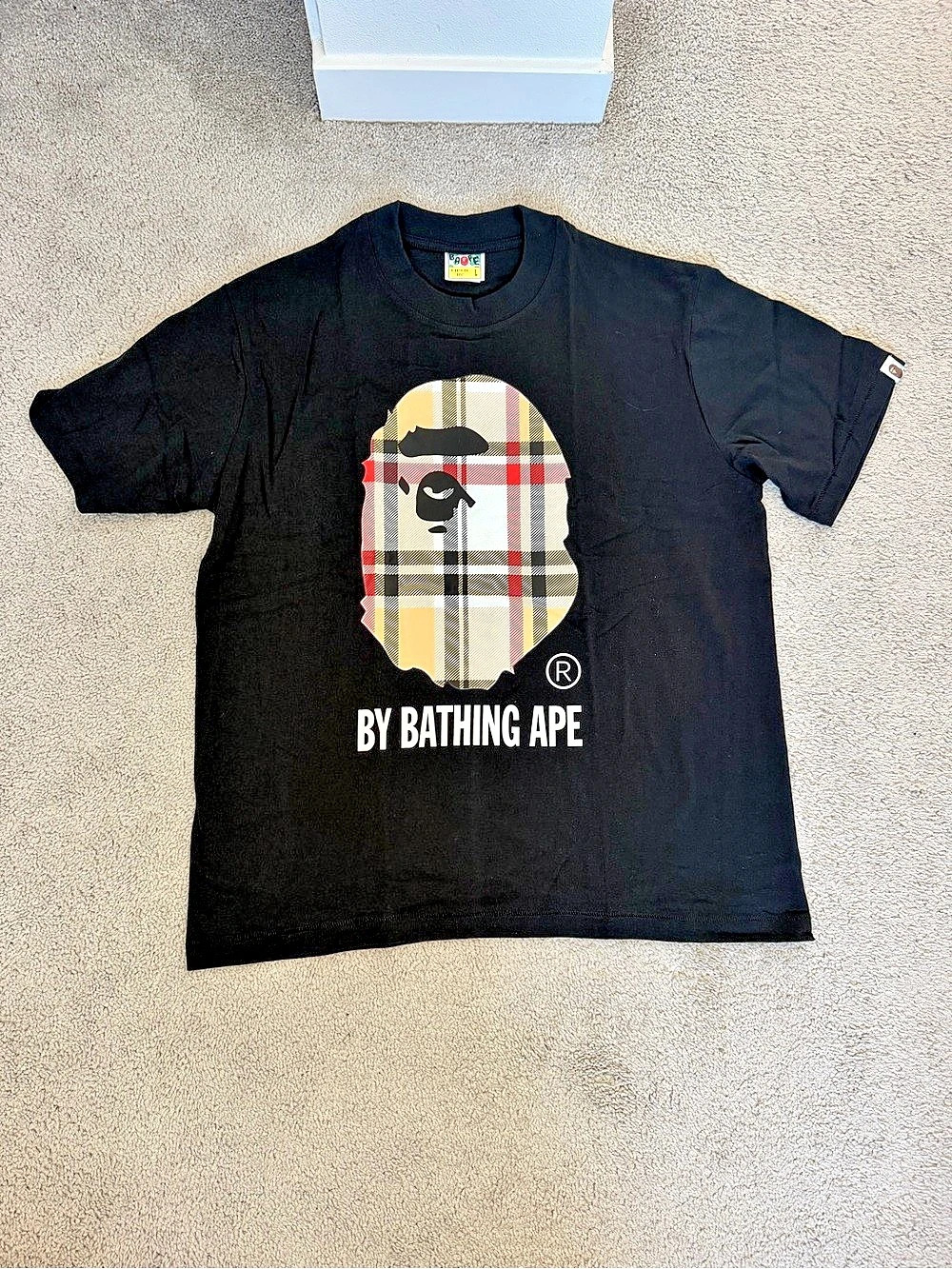 A Bathing Ape BAPE Check By Bathing Ape Tee Black